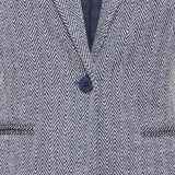 Blazer ICHI Kate Jacquard Patriot Blue Herringbone