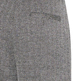 Pantalones ICHI Kate Jacquard Black White Herringbone