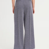 Pantalones ICHI Kate Jacquard Patriot Blue Herringbone