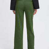 Pantalones ICHI Kate Casual Wide Rifle Green