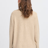 ICHI Ducie Oatmeal Melange Cardigan