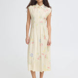 Vestido ICHI Ginni Cross Stitch Flowers