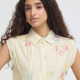 Vestido ICHI Ginni Cross Stitch Flowers