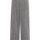 Pantalones ICHI Kate Jacquard Black White Herringbone