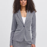Blazer ICHI Kate Jacquard Patriot Blue Herringbone