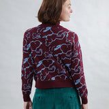 Jersey BRAVA FABRICS Jacquard Peanuts Chocolate