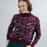 Jersey BRAVA FABRICS Jacquard Peanuts Chocolate