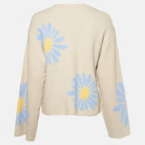 Jersey 24COLOURS Off White Flowers