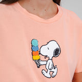 Camiseta BRAVA FABRICS Peanuts Ice Cream Rosa