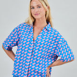 Camisa BRAVA FABRICS Corta Gum Oversize Azul