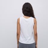 YERSE Weißes Top mit Rundhalsausschnitt