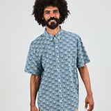 Camisa BRAVA FABRICS Asis Percales Daisy Boxy Azul
