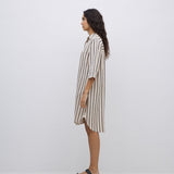 Vestido YERSE Brisa Camisero Tencel Crudo