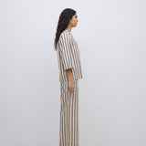 YERSE Brisa Hose mit weitem Bein in Ecru