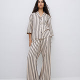 YERSE Brisa Hose mit weitem Bein in Ecru