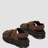 Sandalias DR MARTENS con Plataforma Zebzag de Piel Nubuck Sepia Brown