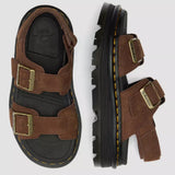 Sandalias DR MARTENS con Plataforma Zebzag de Piel Nubuck Sepia Brown