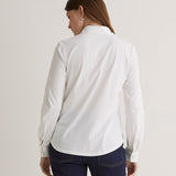 Camisa YERSE Chantal Popelín Blanco