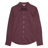 Camisa YERSE Chantal Popelín Berenjena