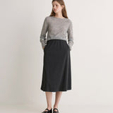 Falda YERSE Midi Alba Antracita