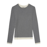 Camiseta YERSE Miranda Efecto Doble Prenda Gris