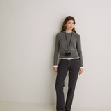 Camiseta YERSE Miranda Efecto Doble Prenda Gris