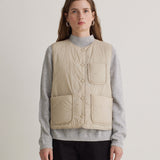 Chaleco YERSE Thelma Water Repellent Crudo