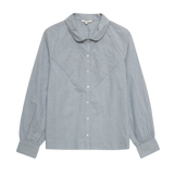 Camisa YERSE Augusta Rayas Azul Marino