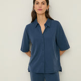 Camisa YERSE Annie Fluida Navy