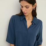 Camisa YERSE Annie Fluida Navy