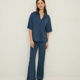 Camisa YERSE Annie Fluida Navy