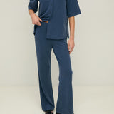 Pantalón YERSE Annie Wide Leg Navy