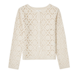 Cárdigan YERSE Sam Crochet Ecru