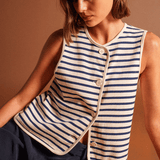 Chaleco SAINT JAMES Gouville Ecru / Marine