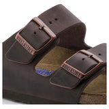 Sandalias BIRKENSTOCK Arizona Plantilla blanda Cuero engrasado Habana