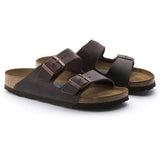 Sandalias BIRKENSTOCK Arizona Plantilla blanda Cuero engrasado Habana