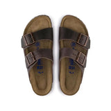 Sandalias BIRKENSTOCK Arizona Plantilla blanda Cuero engrasado Habana