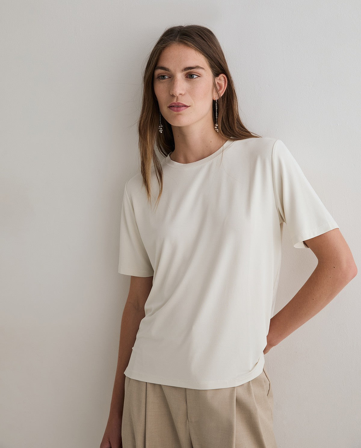 Camiseta YERSE Lorena Ecru
