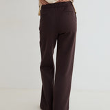 Pantalón YERSE Maia Marrón