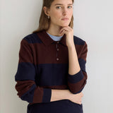 Jersey Polo YERSE Nora Rayas Navy