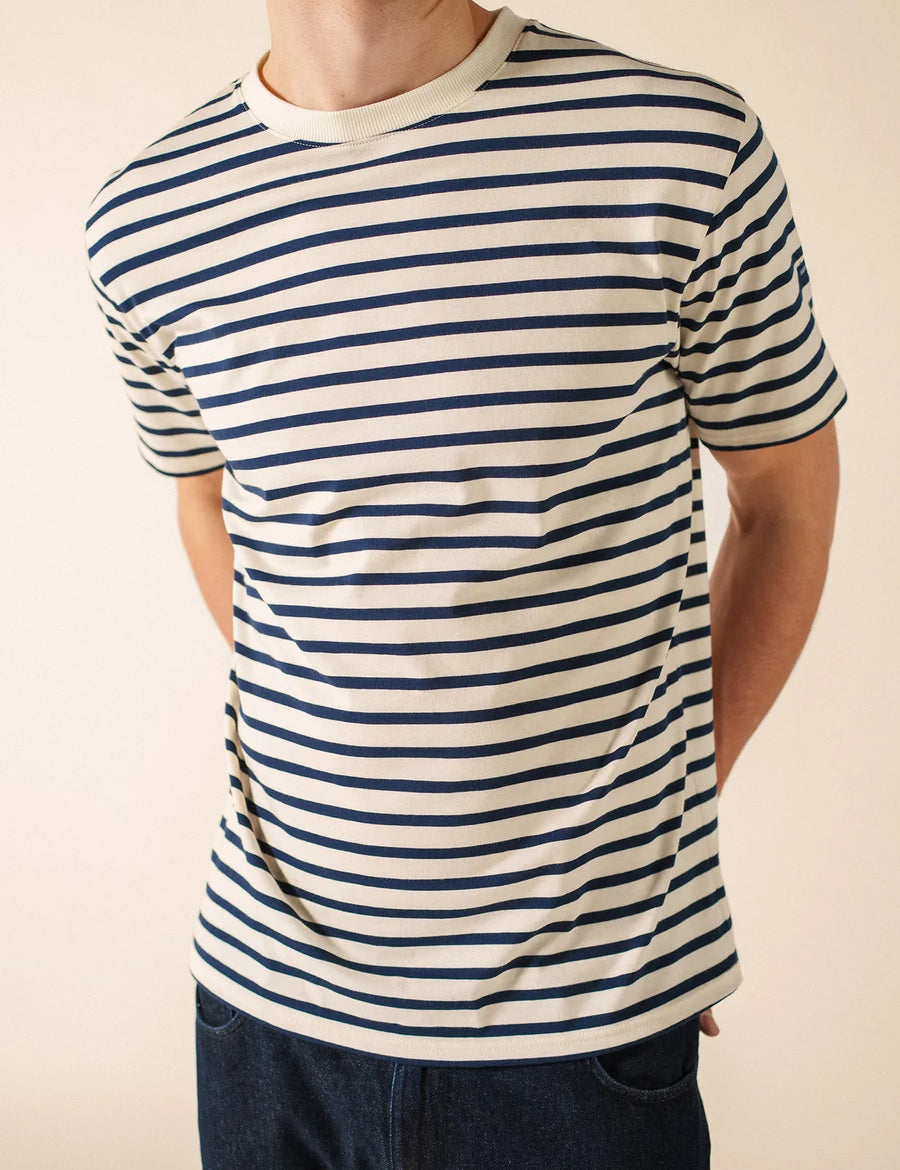 Camiseta SAINT JAMES Plouider II Ecru / Marine