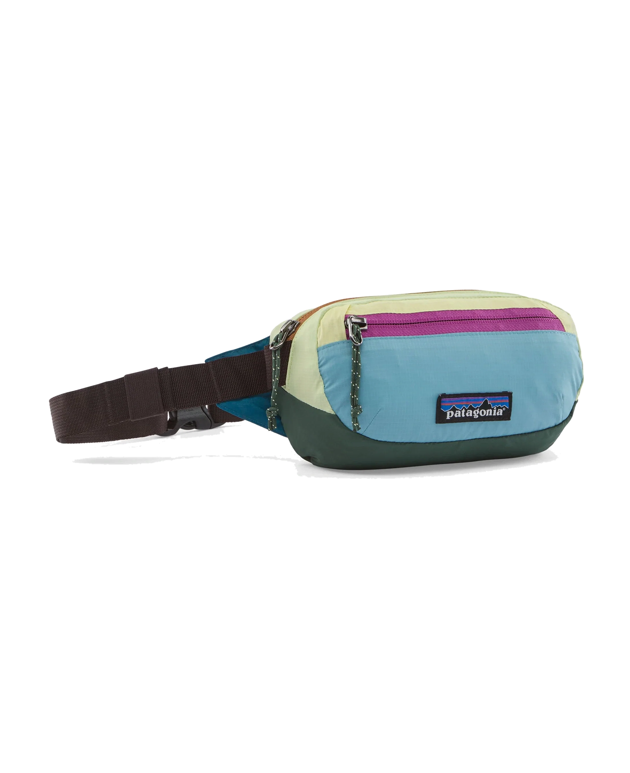 Terravia Mini Hip Pack 1L - Patchwork: Snowmelt Blue flat frontal transparente 2200x2700