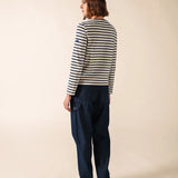 Camiseta SAINT JAMES Portune Ecru / Marine