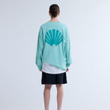 Camiseta NEW AMSTERDAM SURF ASSOCIATION Manga Larga Logo Ocean Wave Sea Green