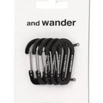 Set de Mini Mosquetones AND WANDER Black - ECRU