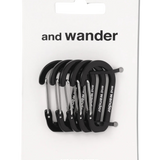 Set de Mini Mosquetones AND WANDER Black