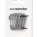 Set de Mini Mosquetones AND WANDER Gray - ECRU
