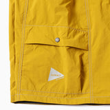 Bermudas AND WANDER x GRAMICCI Brushed Nylon Shorts Yellow