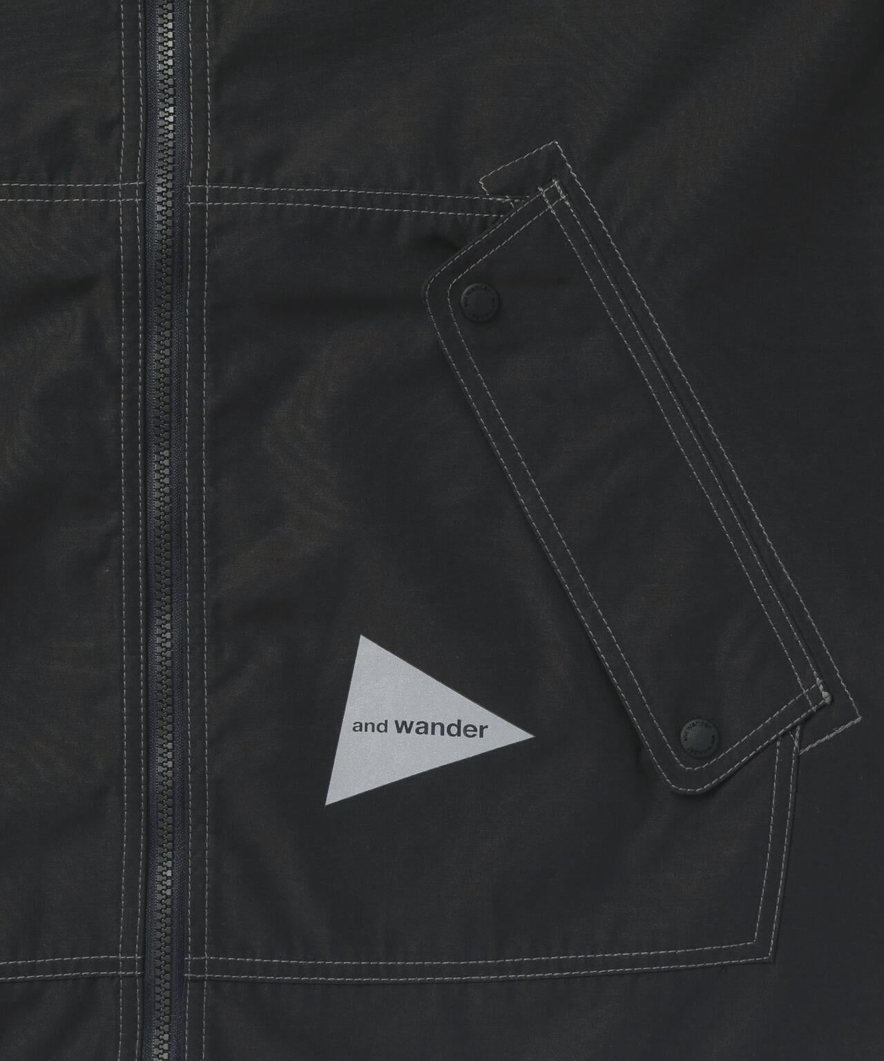 Chaqueta AND WANDER T/W Plain Hoodie Charcoal - vista oficial