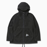 Chaqueta AND WANDER T/W Plain Hoodie Charcoal - vista oficial